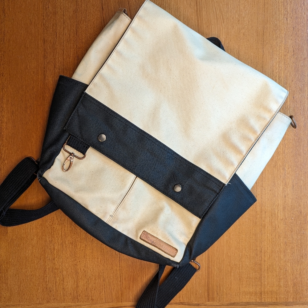 Petunia Pickle Bottom Waxed Canvas Convertible Backpack